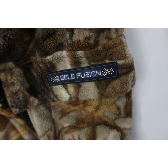 Vtg Scentblocker Mens Large Distressed Camouflage Fleece Wide Leg Cargo Pants - Picture 7 of 16